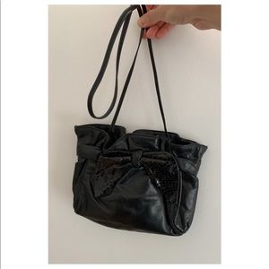Vintage Black Leather Purse